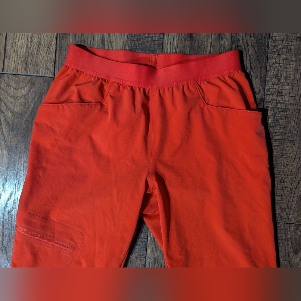 Patagonia Women's Bright Orange Chambeau Rock Hiking Pants Size 0 Zip Pockets - Picture 2 of 14